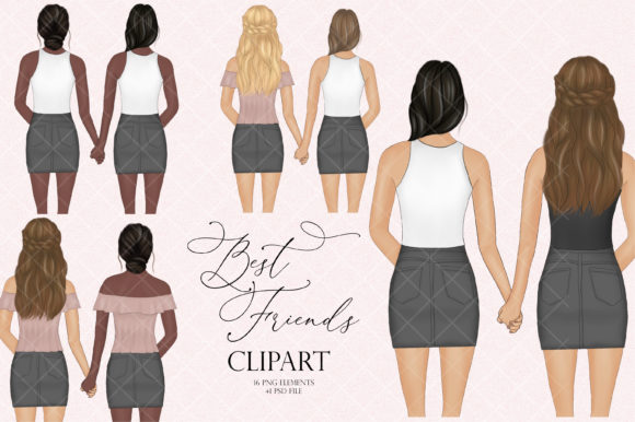 Sisters Clipart Best Friends Design