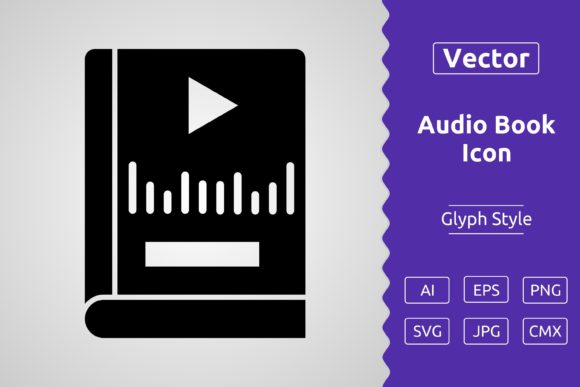 Vector Audio Book Glyph Icon: A Powerful Tool for Designers and Creators