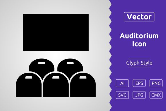 Vector Auditorium Glyph Icon: A Versatile Resource for Designers and Creators
