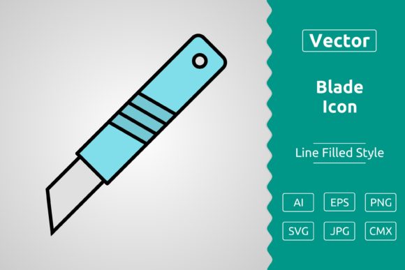 Vector Blade Filled Outline Icon – A Versatile Tool for Designers and Creators
