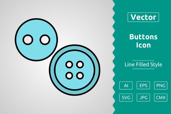 Vector Buttons Filled Outline Icon