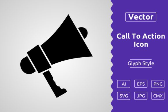 Vector Call to Action Glyph Icon