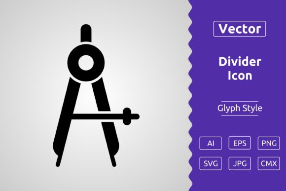Vector Divider Glyph Icon – A Versatile Tool for Designers and Creators