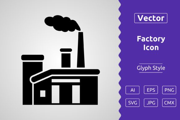 Vector Factory Glyph Icon
