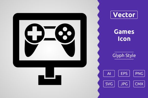 Vector Games Glyph Icon: A Versatile Tool for Creative and Professional Use