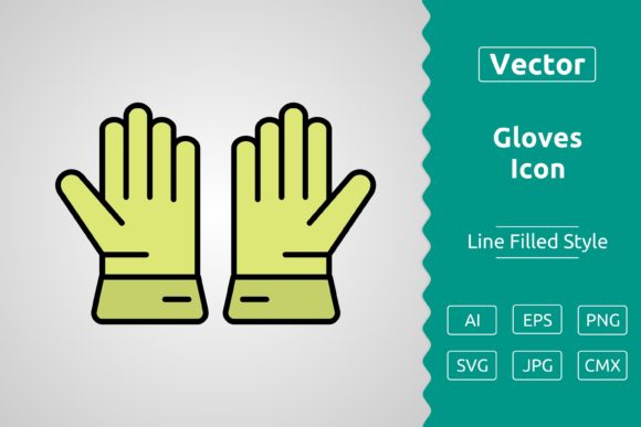 Vector Gloves Filled Outline Icon: A Versatile Resource for Designers