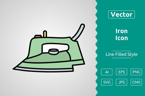 Vector Iron Filled Outline Icon: A Versatile Resource for Designers and Creators
