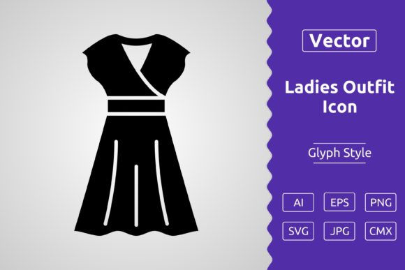 Vector Ladies Outfit Glyph Icon
