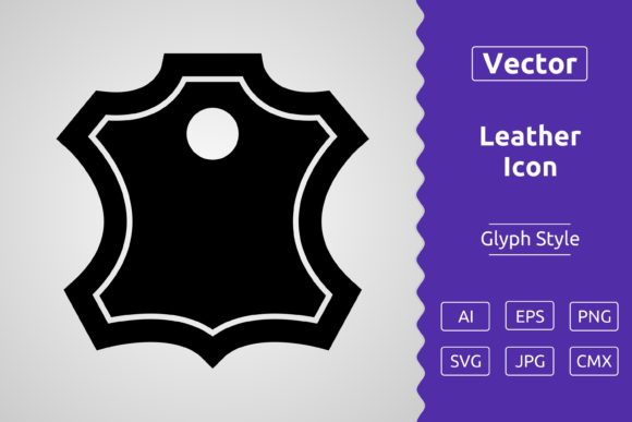 Vector Leather Glyph Icon: A Versatile Design Asset for Modern Projects