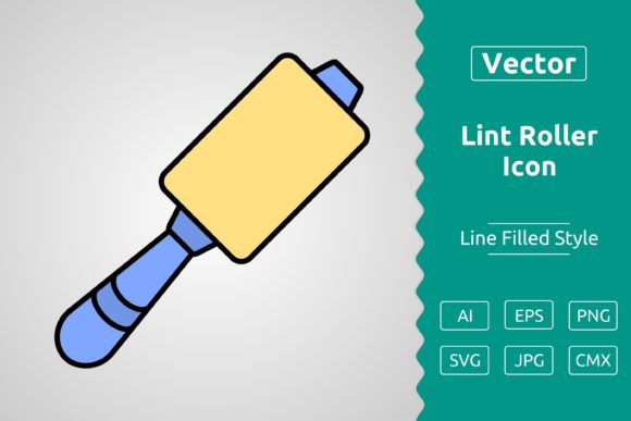 Vector Lint Roller Filled Outline Icon: A Versatile Tool for Designers and Creators