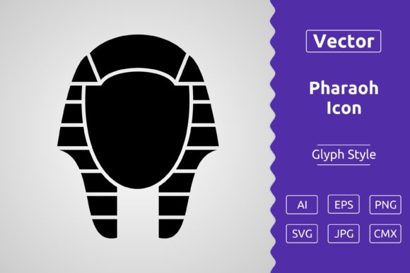 Vector Pharaoh Glyph Icon: A Versatile Design Asset for Modern Projects