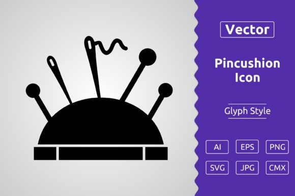 Vector Pincushion Glyph Icon