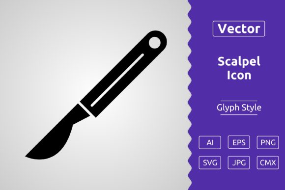 Vector Scalpel Glyph Icon – A Versatile Tool for Modern Designers and Creators