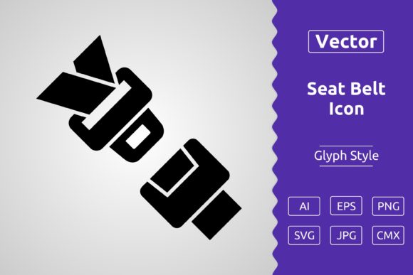 Vector Seat Belt Glyph Icon: A Versatile Tool for Designers and Creators