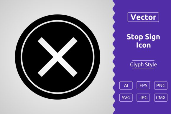 Vector Stop Sign Glyph Icon: A Versatile Resource for Designers and Creators