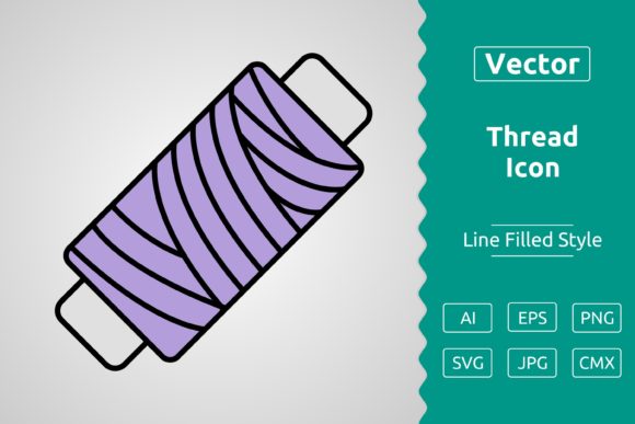 Vector Thread Filled Outline Icon: A Versatile Tool for Designers and Creators