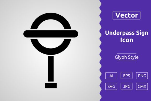 Vector Underground Sign Glyph Icon: A Versatile Tool for Modern Design Workflows