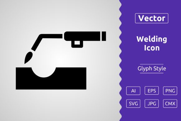 Vector Welding Glyph Icon